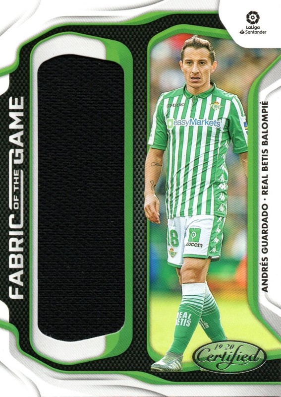 Panini Fabric of the Game Andres Guardado Match Worn Relic Real Betis