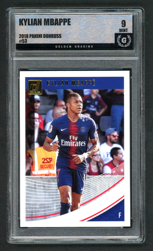 2018-19 Donruss #53 Kylian Mbappe  PSG France  Rookie Card (RC) Graded 9 Mint