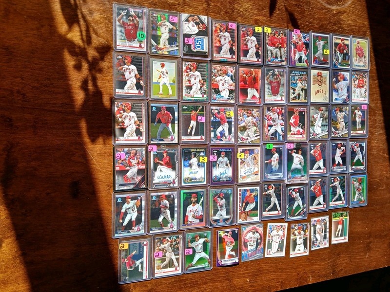 Ohtani Trout Pujols LOT x59 Topps /99 Chrome Refactor Bowman AUTO 1st RC Angels