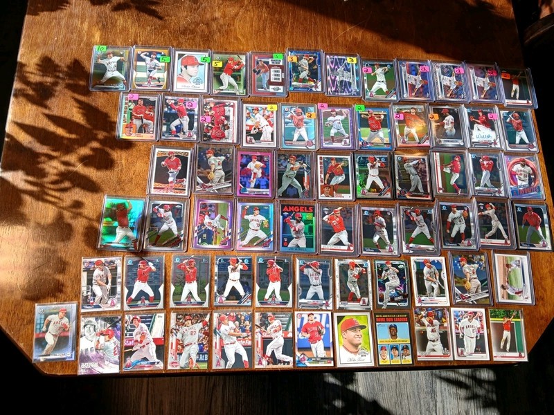 Ohtani Trout Pujols LOT x67 Bowman RC /50 Refractor Topps Chrome AUTO Angels MLB