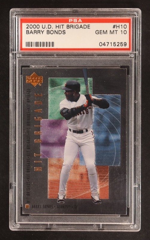 2000 Upper Deck Hit Brigade H10 Barry Bonds PSA 10 Gem Mint POP 9