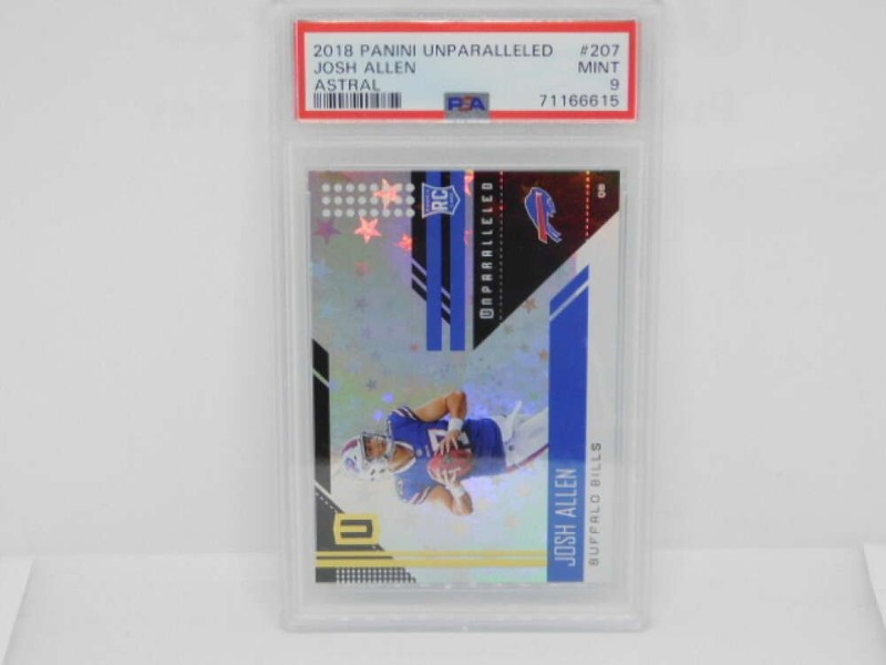 2018 Panini Unparalleled Astral S200 #207 Josh Allen RC Rookie Buffalo Bills PSA
