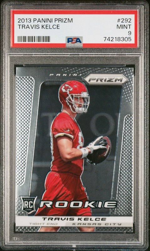 Travis Kelce 2013 Panini Prizm ROOKIE! PSA 9 MINT! GOAT Chiefs Tight End!!