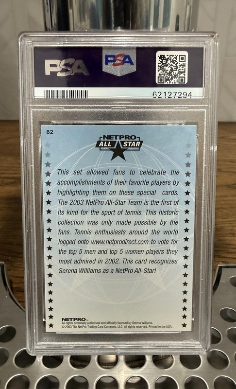 2003 Netpro International Series International Series #82 Serena Williams PSA 9 view 2