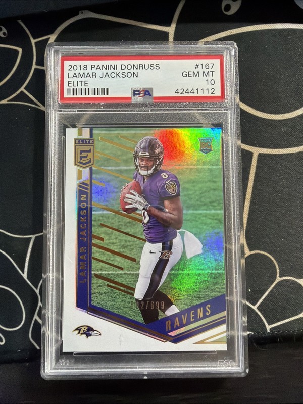 2018 Panini Donruss Elite Lamar Jackson Rookie #167 PSA 10 Gem /699 RC Ravens