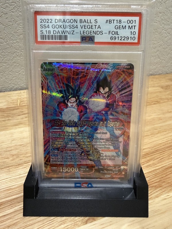 SS4 Son Goku & SS4 Vegeta, In It Together BT18-001 Dragon Ball Super UC PSA10