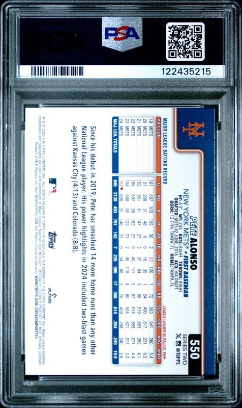 2025 TOPPS Pete Alonso PLAYER NUMBER Variation JERSEY MATCH #10 of /20 NO PSA 10 view 2