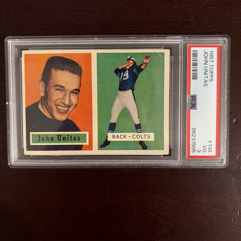 PSA 3 - 1957 Topps Johnny Unitas #138 view 2
