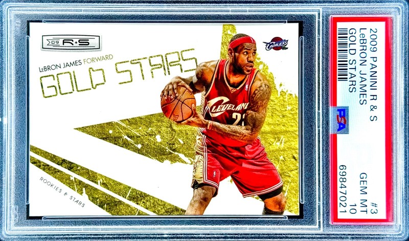 LeBron James RARE GOLD ROOKIES & STARS INVESTMENT CARD ROY PSA 10