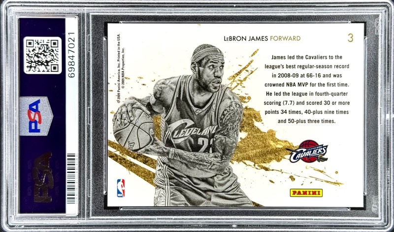 LeBron James GOLD ROOKIES & STARS PSA 10 view 2