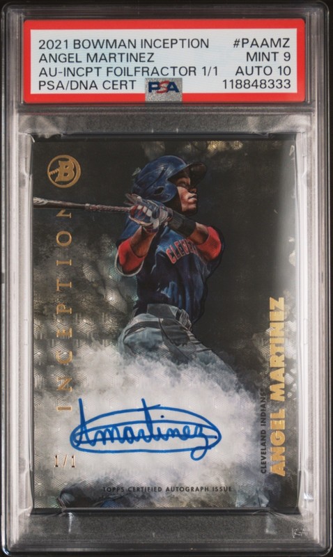 2021 Bowman Inception Angel Martinez Rookie FOILFRACTOR AUTO 1/1 Superfractor RC