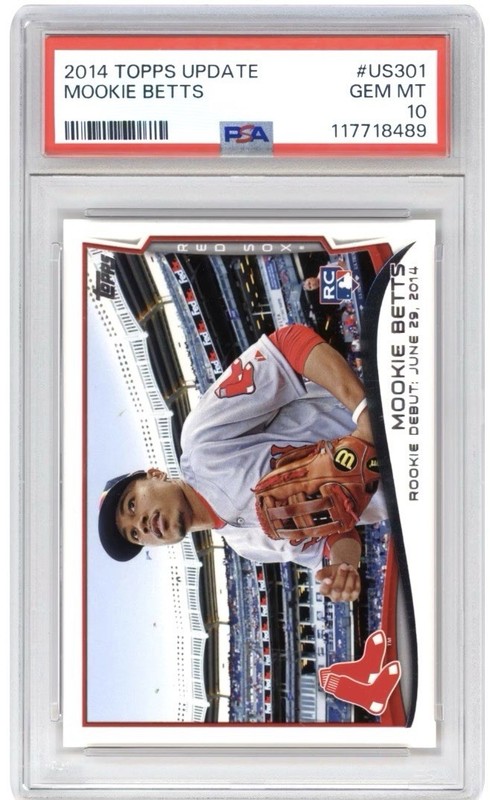 2014 Topps Update Series - Rookie Debut Mookie Betts #US-301 (RC) Red Sox PSA 10