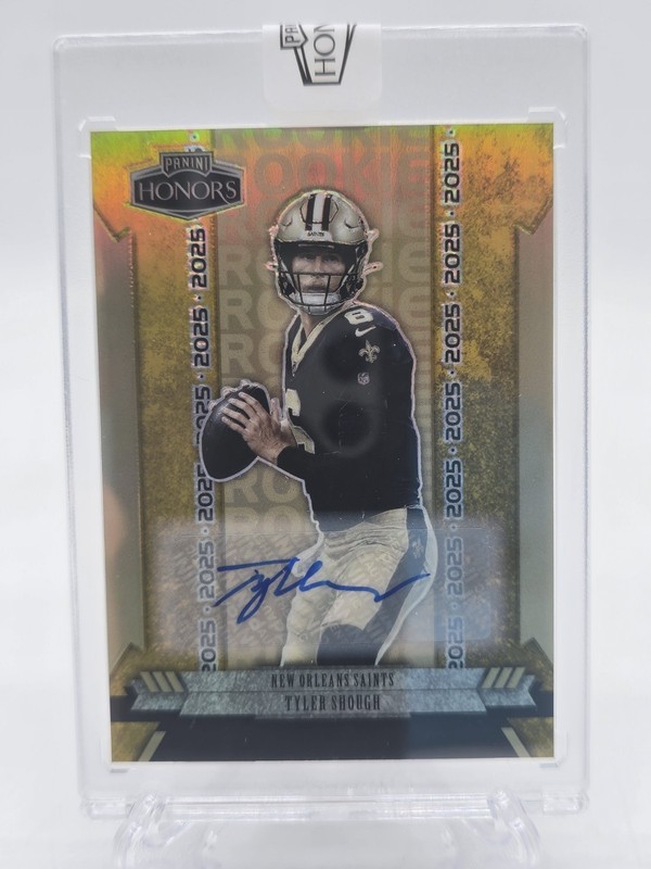 2025 Panini Honors Football - Tyler Shough - Gold Prizm # 1/3 Auto  WOW - Saints