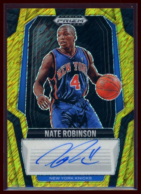 2024-25 Panini Prizm Black Prizms Gold Nate Robinson Auto 09/10