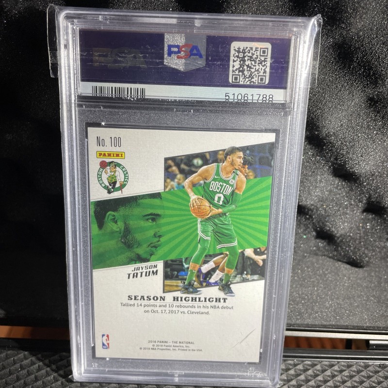 Jayson Tatum 2018 Panini National Convention Boston #/399 #100 PSA 10 GEM MINT view 2