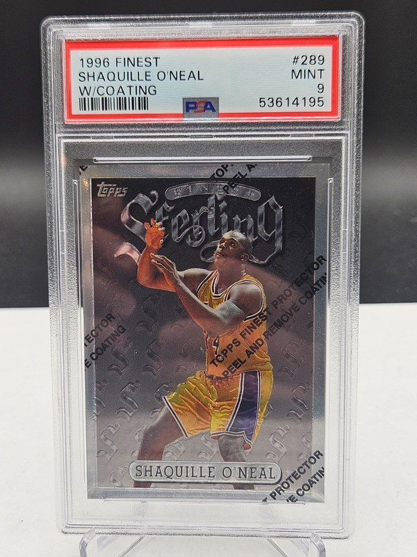 1996-97 Topps Finest Sterling Uncommon Silver Shaquille O'Neal #289 PSA 9 MINT