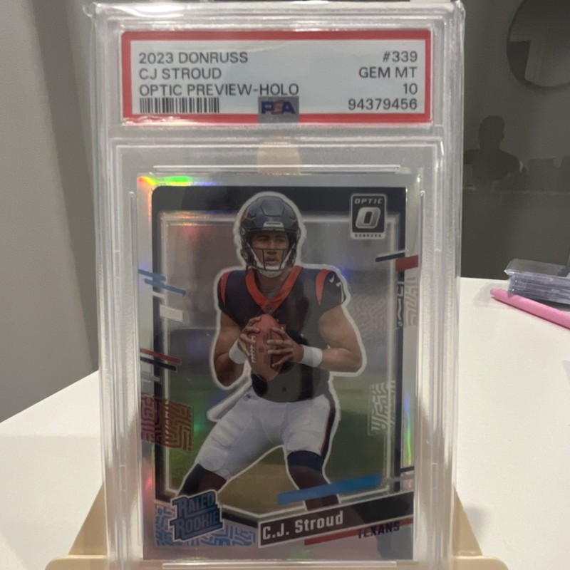 2023 Panini Donruss Rated Rookie Optic Preview Holo Prizm C.J. Stroud #339 PSA …