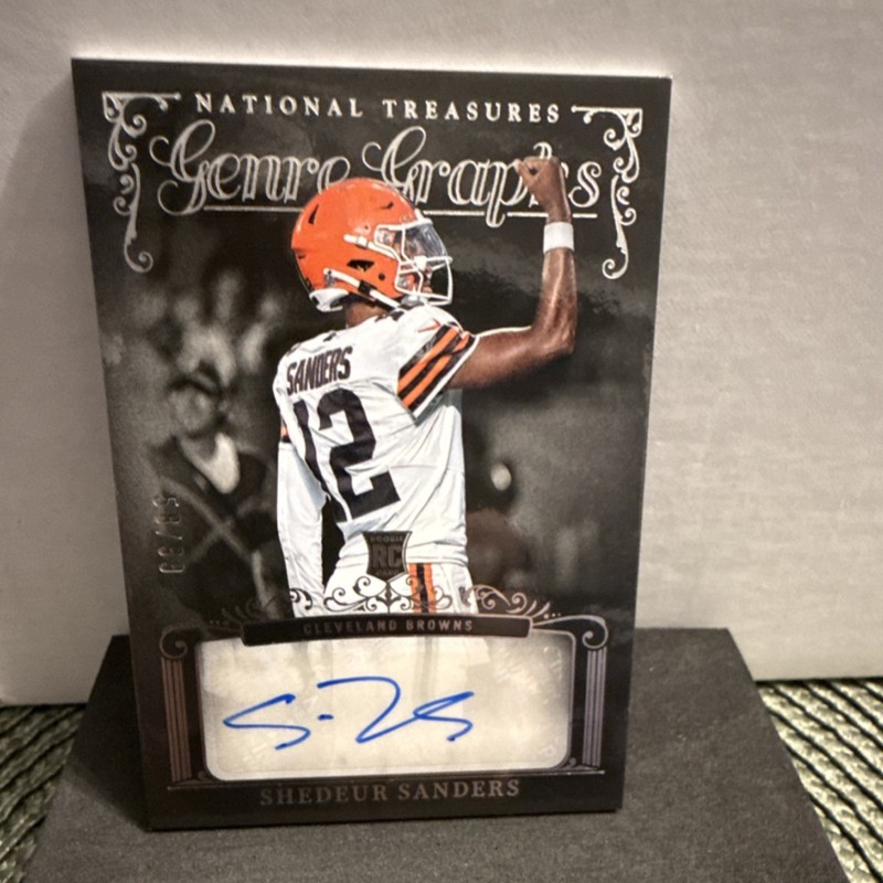 Panini National Treasures Genre Graphs Shedeur Sanders Rookie Auto /99 Browns