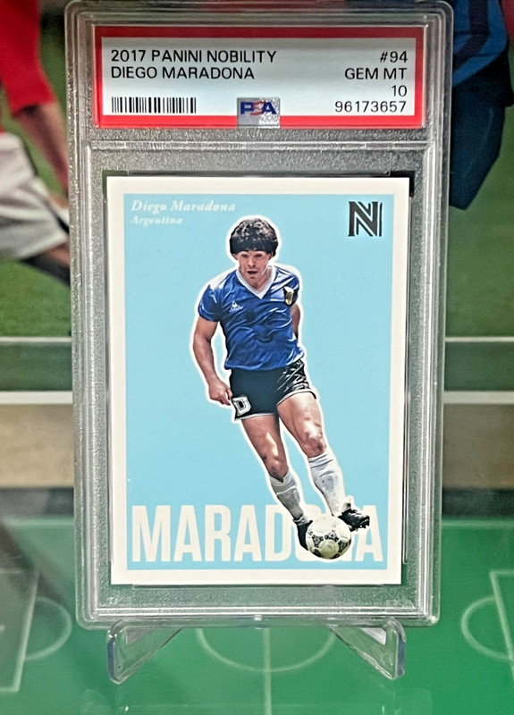2017 Panini Nobility #94 Diego Maradona PSA 10 view 2