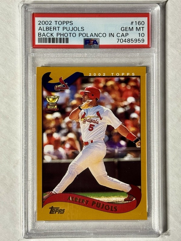 46836043 Albert Pujols 2002 Topps #160 UER All-Star Rookie Cup PSA 10 Gem Mint