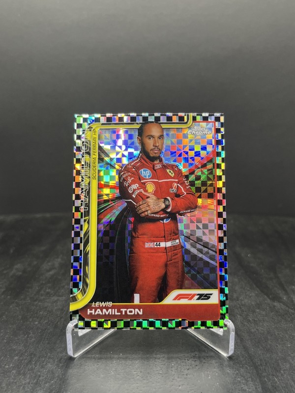 2025 Topps Chrome Formula 1 F1 Lewis Hamilton Black White Checker Portrait #4