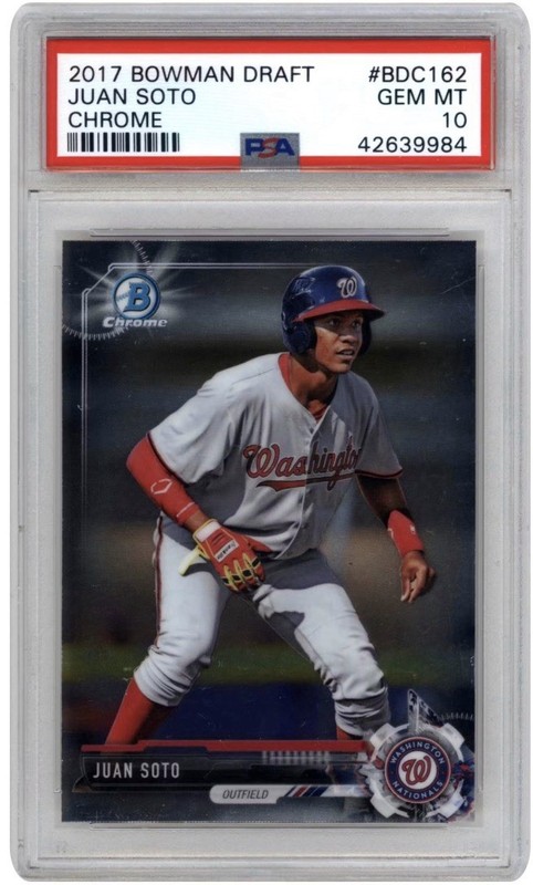 2017 Bowman Draft - Chrome Juan Soto #BDC-162 (RC) Washington Nationals PSA 10