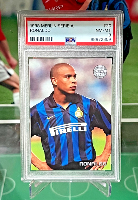 1998 Merlin Seria A Ronaldo Nazario Card #20 Near Mint PSA 8