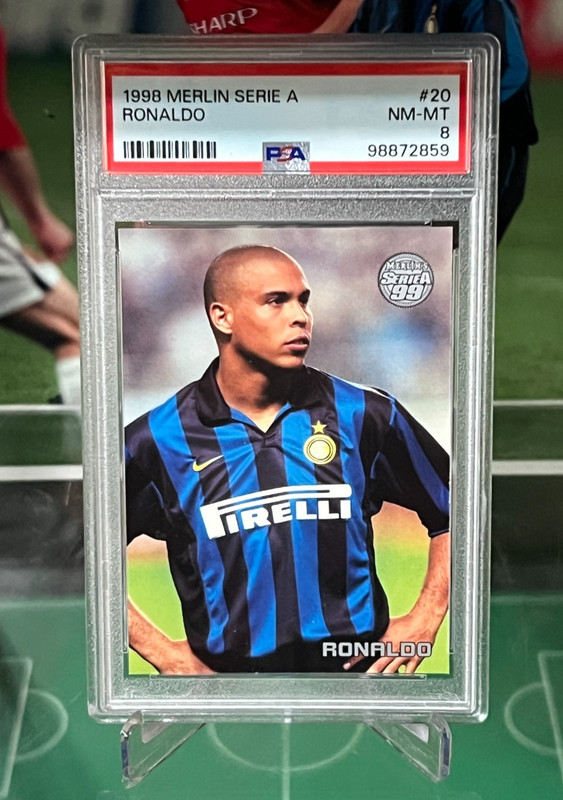 1998 Merlin Seria A Ronaldo Nazario Card #20 Near Mint PSA 8 view 2