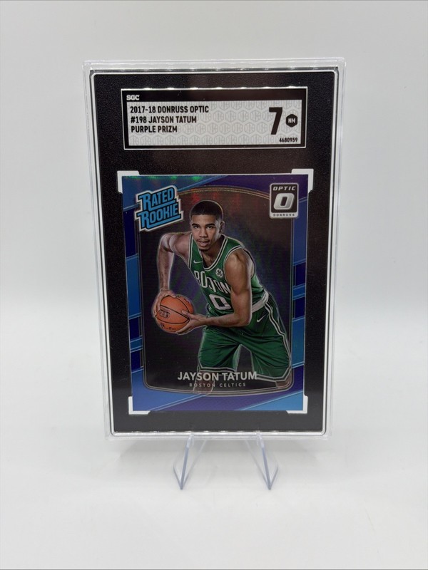 2017-18 Panini Donruss Optic - Rated Rookie Jayson Tatum #198 Purple Prizm (RC)