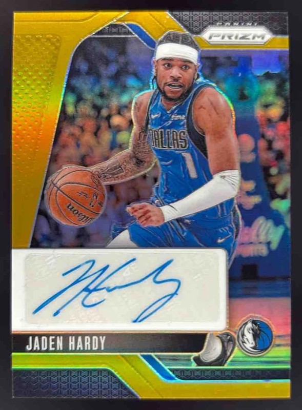 2024-25 Panini Prizm Signatures Gold Prizm #SIG-JHM Jaden Hardy Auto /10