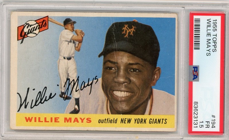 1955 Topps Set-Break #194 Willie Mays PSA 1.5 FAIR HOF