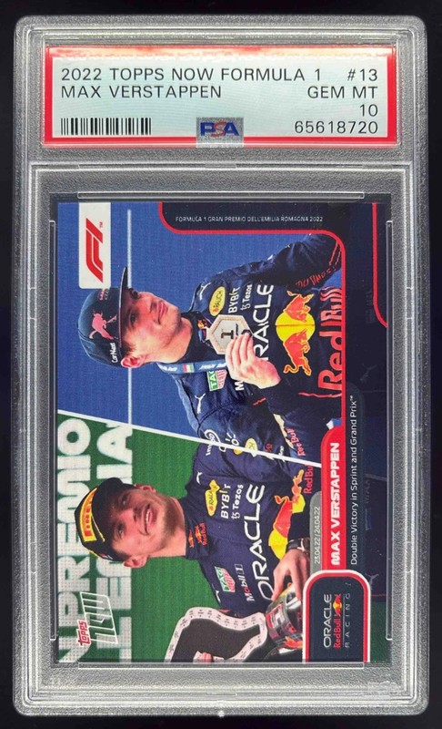 2022 Topps Now Formula 1 #013 Max Verstappen PSA 10