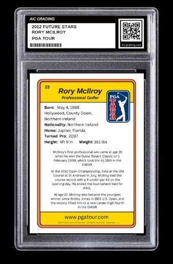 2012 Rory McIlroy PGA Tour Future Stars PGA Rookie Card #23 Graded 10 view 2