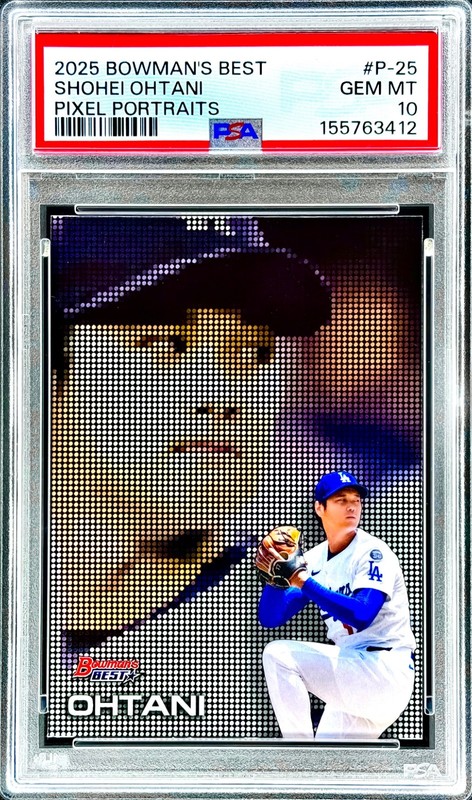 Shohei Ohtani PIXEL REFRACTOR BOWMAN BEST CHROME PSA 10