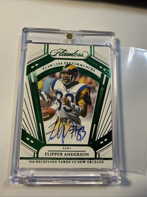 2024 Panini Flawless Flipper Anderson Willie #/5 Emerald AUTO Performances Rams