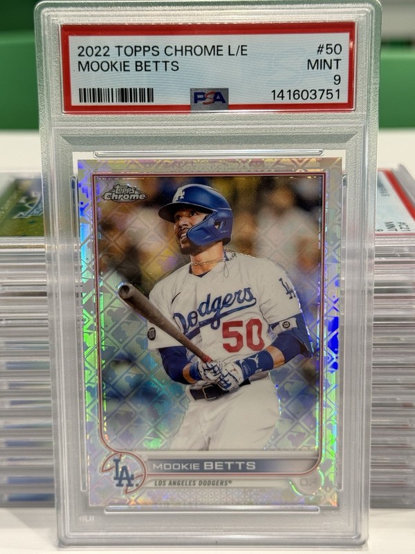 2022 Topps Chrome L/E - Mookie Betts Los Angeles Dodgers PSA 9 🔥Mint