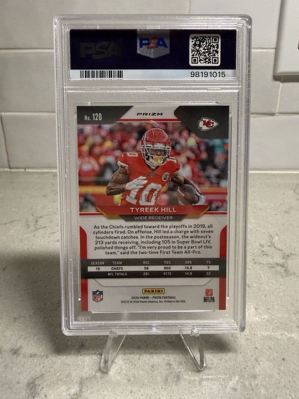 2020 Panini Prizm TYREEK HILL /25 Camo #120 Chiefs PSA 9, POP 7 🔥 view 2