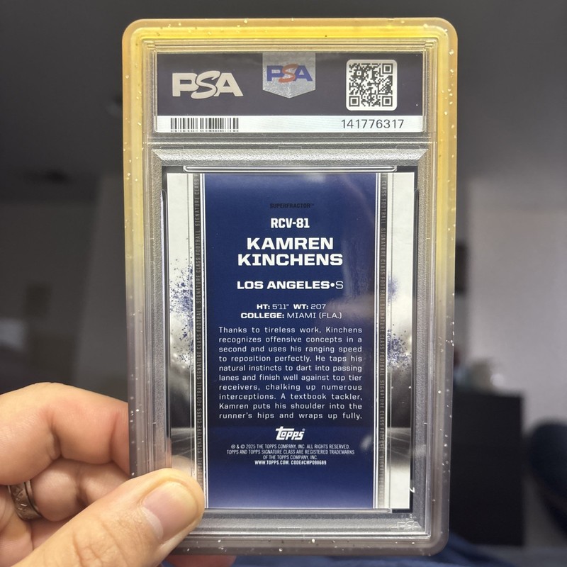2024 Topps Signature Kamren Kinchens Chrome V Superfractor RC #1/1 PSA 10 view 2