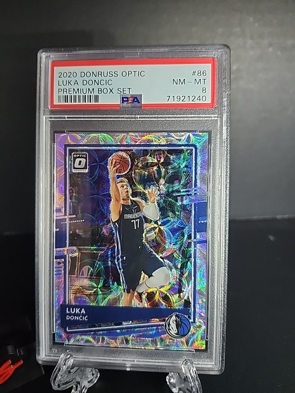 2020 Donruss Optic Luka Doncic Premium Box Set #86 PSA 8 Dallas Mavs 180/249