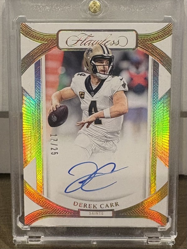 2024 Panini Flawless #FFS-DCR Derek Carr On-Card Auto 17/25