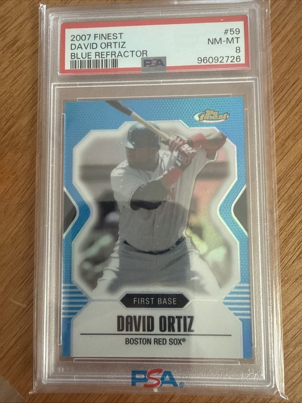 2007 Topps Finest - David Ortiz #59 Blue Refractor /399 view 1