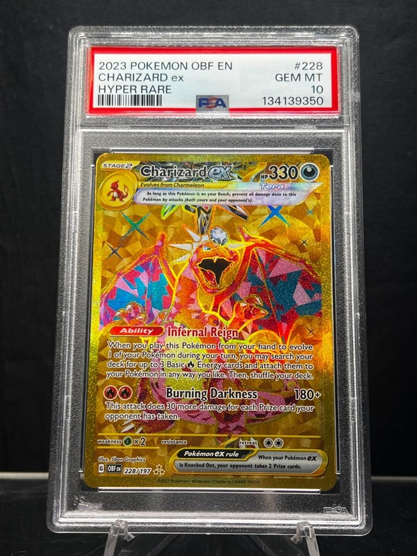 Charizard ex #228 SV03: Obsidian Flames Holo Hyper Rare Pokemon PSA GEM MINT 10