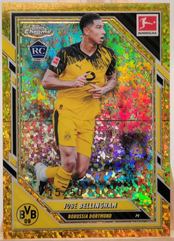 2025-26 Topps Chrome Bundesliga Jobe Bellingham RC #18 Gold Mini Diamond /50 BVB