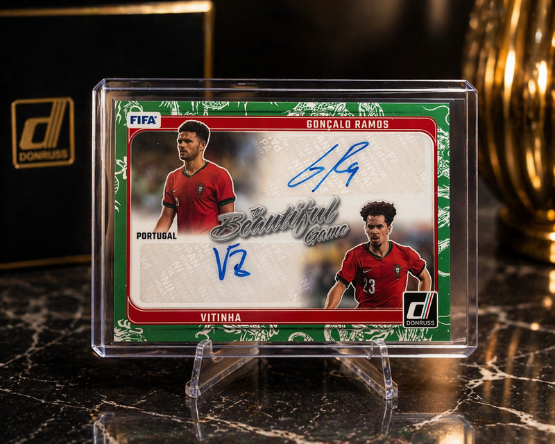 1/1 Vitinha Gonçalo Ramos Dual Auto The Beautiful Game Donruss Soccer Portugal