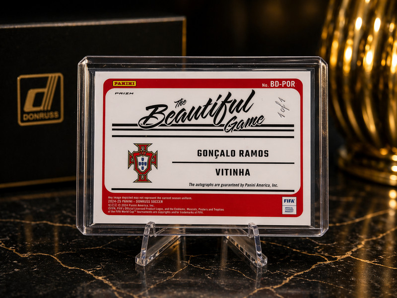 1/1 Vitinha Gonçalo Ramos Dual Auto The Beautiful Game Donruss Soccer Portugal view 2