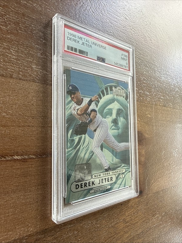 1998 Metal Universe #199 - Derek Jeter - PSA 9 - NYY HOF Statue Of Liberty