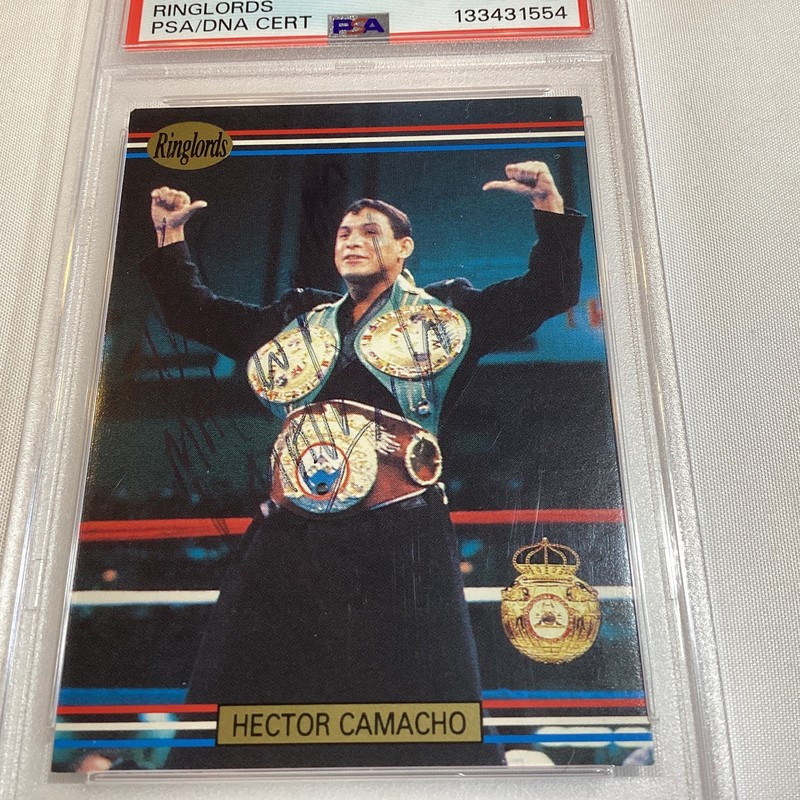 HECTOR MACHO CAMACHO RC 1991 RINGLORDS SIGNED AUTOGRAPH ROOKIE CARD #33 PSA AUTO view 2