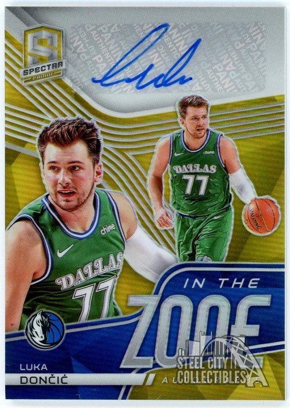 Luka Doncic 2020-21 Panini Spectra In The Zone Prizm Auto Card #ITZ-LUK 10/10