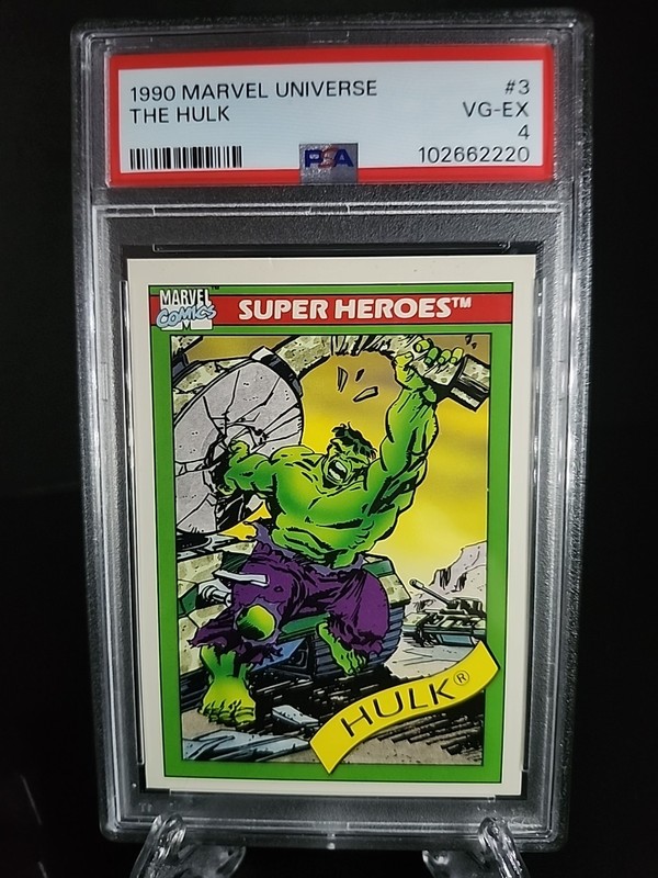 1990 Marvel Universe SUPER HEROES The Hulk #3 PSA 4 VGEX view 2