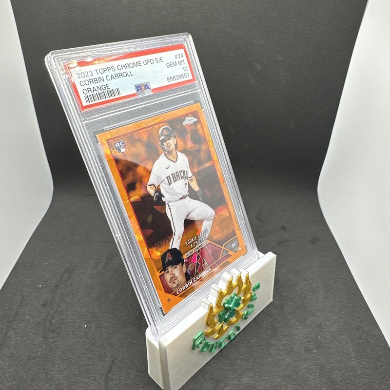CORBIN CARROLL 2023 Topps Chrome update Sapphire #24 RC Orange /25 PSA 10 view 2